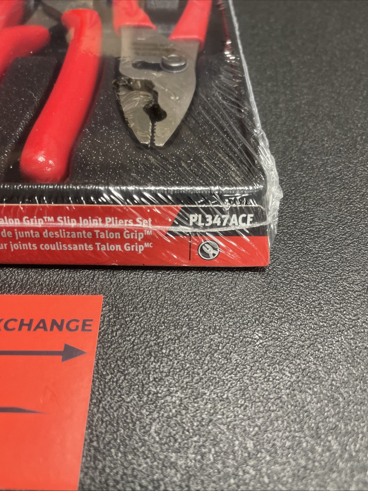 Snap-on Tools USA NEW RED 3pc Soft Grip Slip Joint Pliers Lot Set PL347ACF