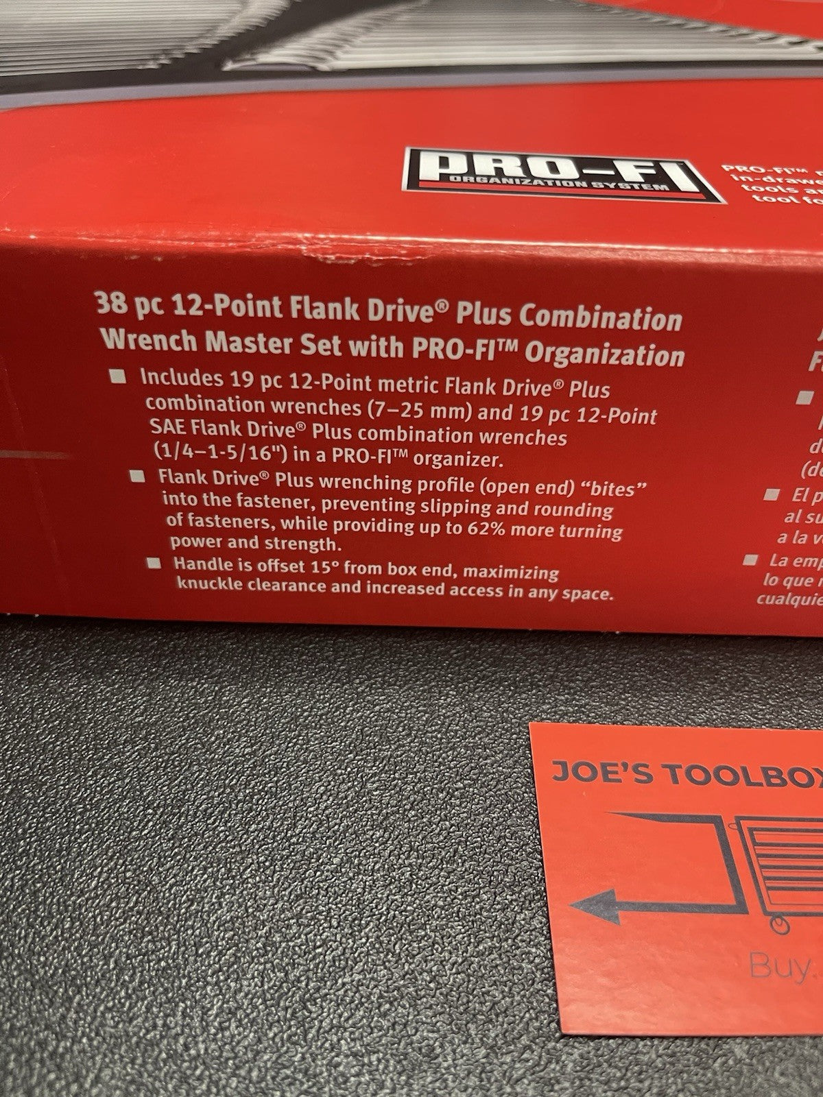 Snap-on Tools NEW Grey 38pc MASTER Flank Drive PLUS Wrench Set SOEXFSET1BDT