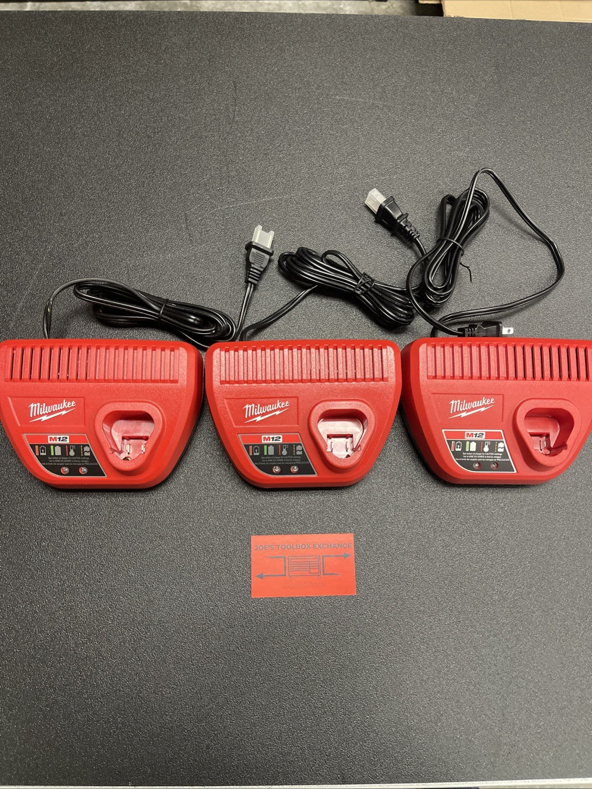 X3 Milwaukee M12 12V Lithium-Ion Battery Charger 48-59-2401
