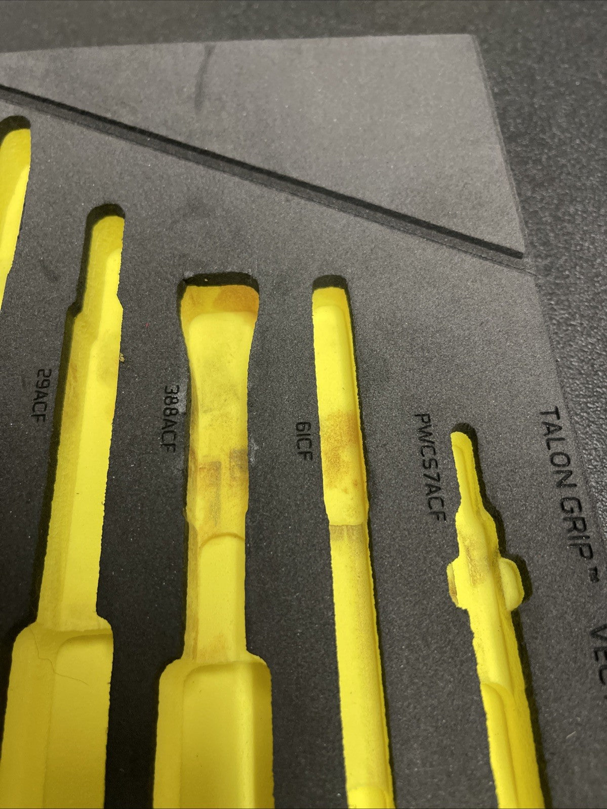 Snap-on fmpl02hv FMPL02B foam organizer6pc essential plier set Hi Viz Yellow