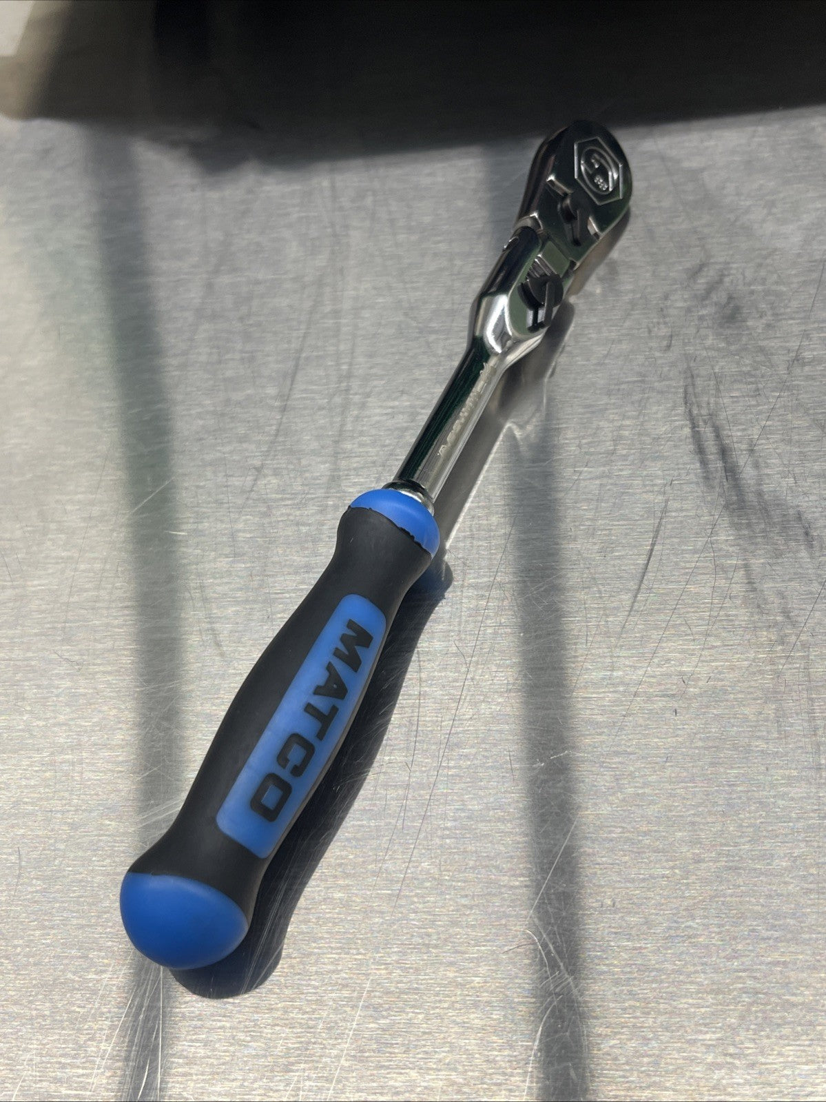 NEW! Matco Tools AFR68LFB 1/4” Locking Flex Head Ratchet 7-3/4” Blue