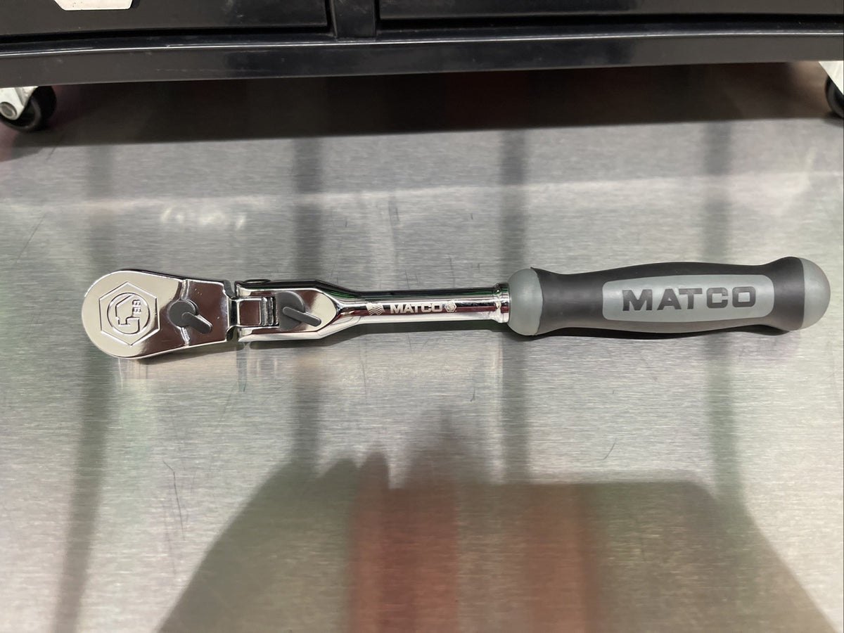 NEW! Matco Tools AFR68LFSG 1/4” Locking Flex Head Ratchet 7-3/4” Gray