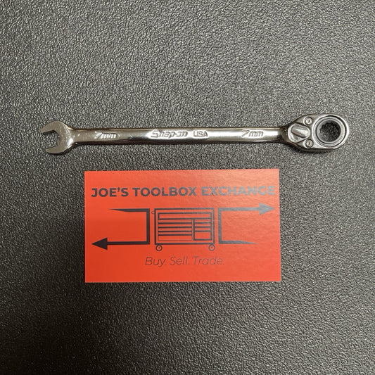 Snap-on Tools USA NEW 7mm Metric Reversible Ratcheting Combo Wrench SOXRRM7A