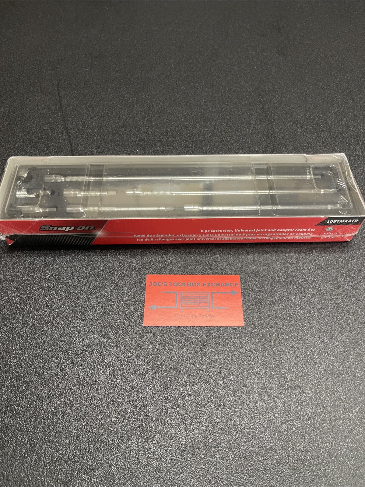 Snap-on Tools NEW RED Foam 8pc 1/4" Drive Extension & Adaptor Foam Set 108TMXAFR