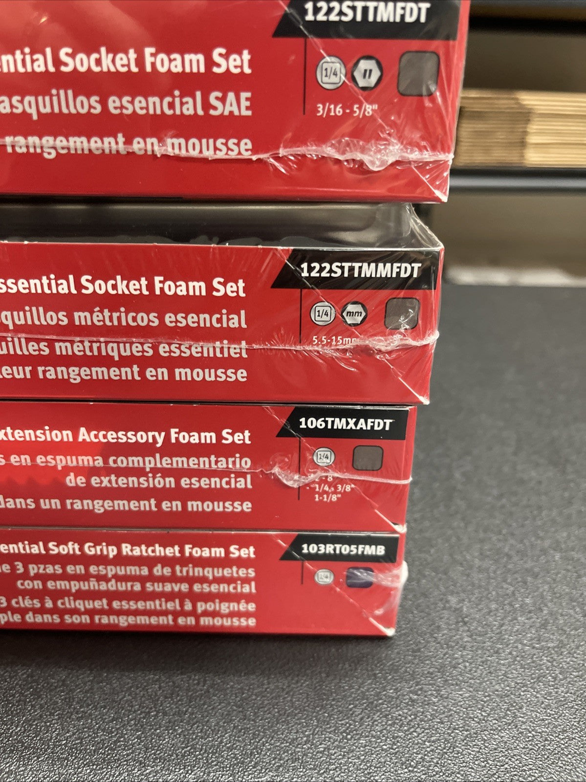 Snap-on 153gss02fmb 53 pc 1/4” essential metric sae sockets ratchets extensions
