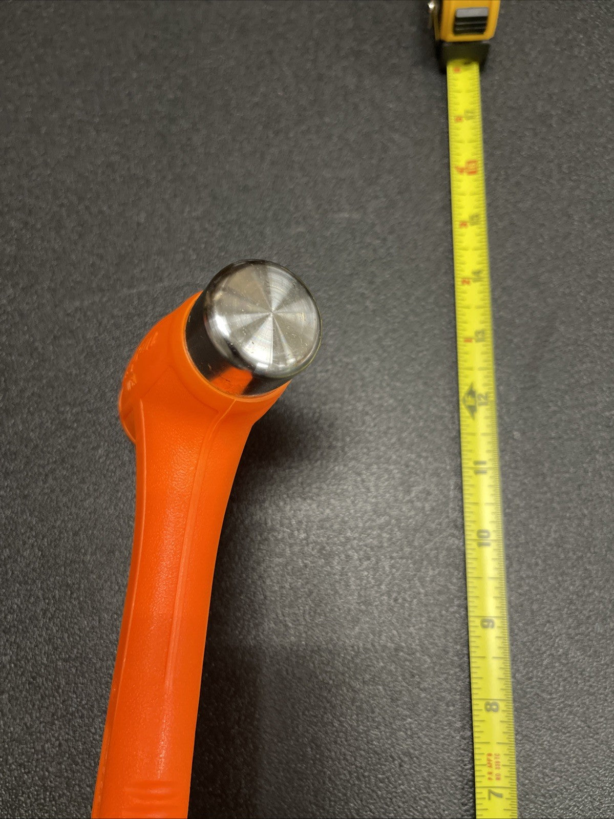 Snap-on hbbd16o 16 oz ball peen soft grip dead blow hammer orange NEW