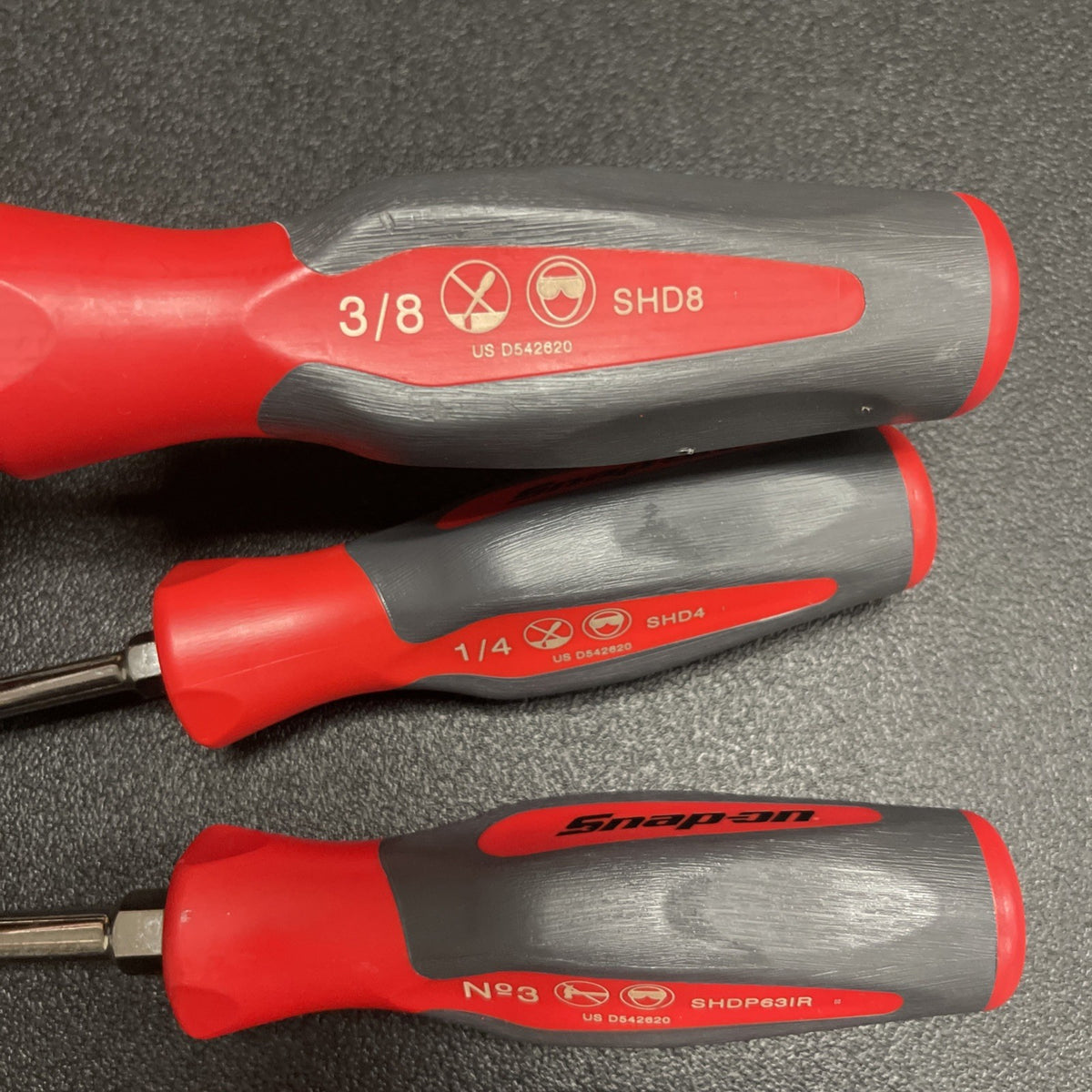 Snap-on Tools USA NEW 7pc RED HARD Handle Combination Screwdriver