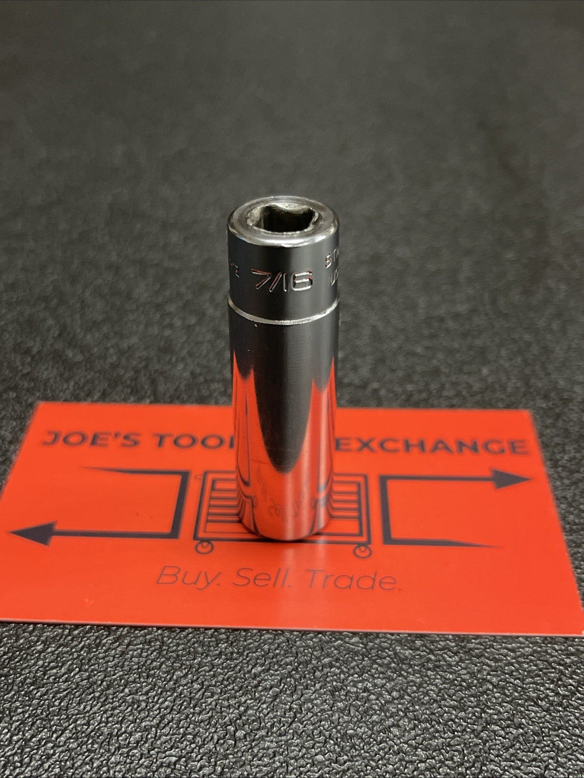 SNAP ON STM14 7/16 FLANK DEEP SOCKET 6 POINT 1/4" DRIVE USA MADE