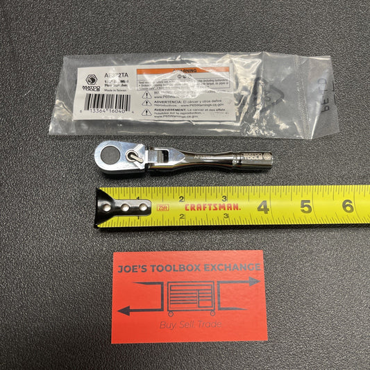 Matco Tools NEW AF372T 1/4” Flex Head Fine Tooth 72 Stubby Ratchet