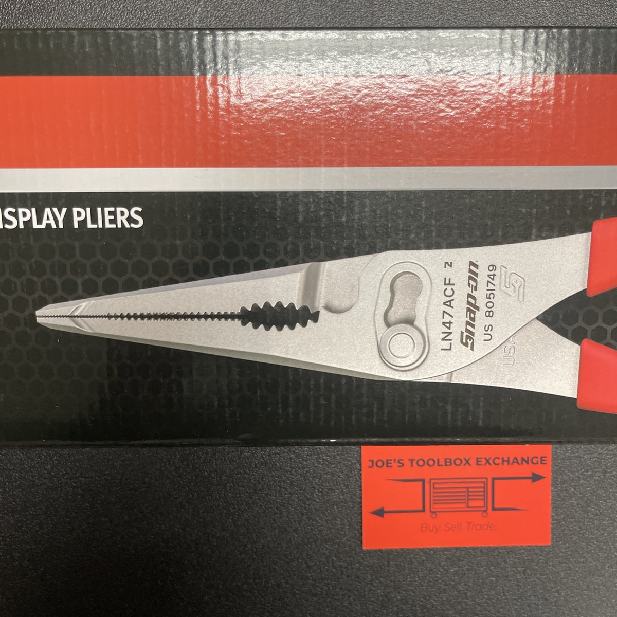 Snap-on ln47acf Wall Mounted Long Nose Display Pliers SPP2504 24in Red/Silver