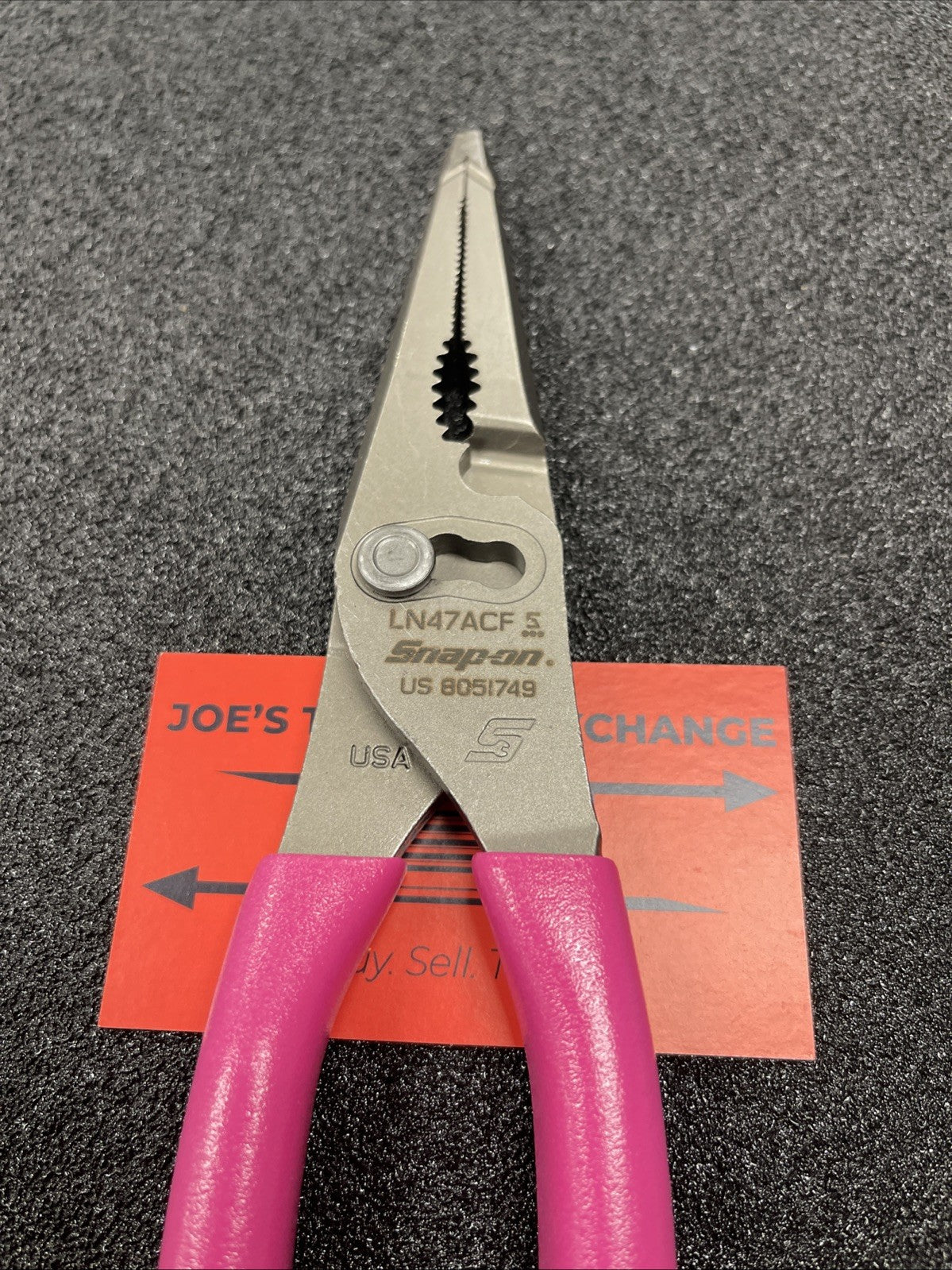 Snap-on Tools ELECTRIC PINK 9" Talon Grip Long Nose Slip Joint Pliers LN47ACFEP