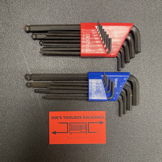 Eklind Ball End Hex Wrench SAE Metric 22Pc Set Kit Combo 13609, 13213