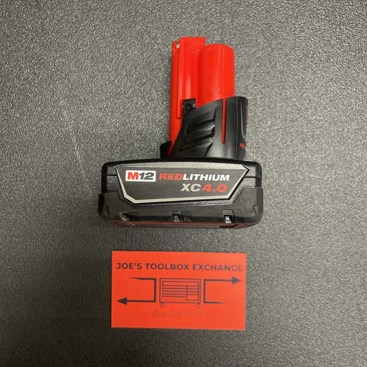 Milwaukee M12 REDLITHIUM XC 4.0 Ah Battery 12V Lithium Ion 48-11-2440 OEM Used