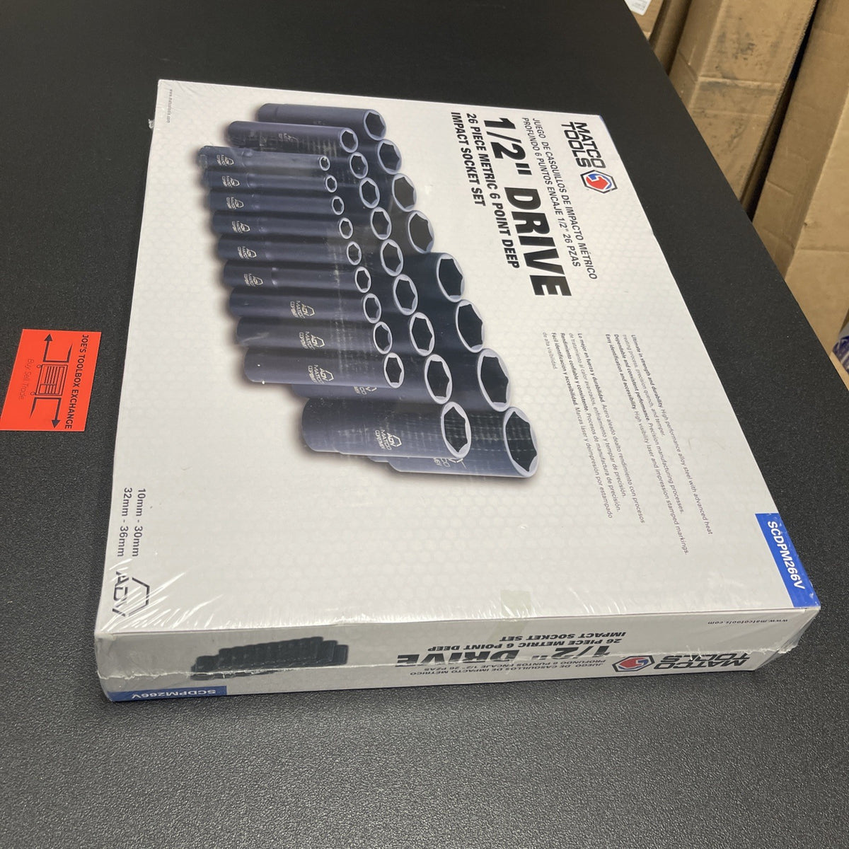 MATCO 26 Piece 1/2" Drive Metric 6 Point ADV Deep Impact Socket Set SCDPM266V