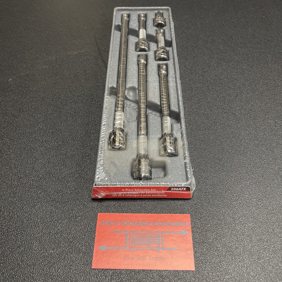 Snap-On Tools 6pc 3/8" Drive Knurled Chrome Socket Extension Set 206AFX USA NEW