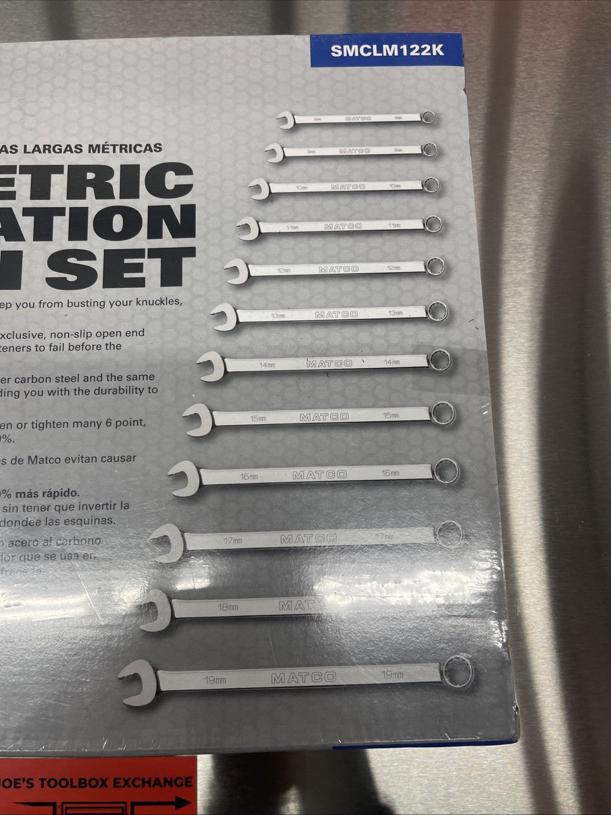MATCO   SMCLM122K 12 pc.  Long combination  wrench set Metric 8 -19mm  New