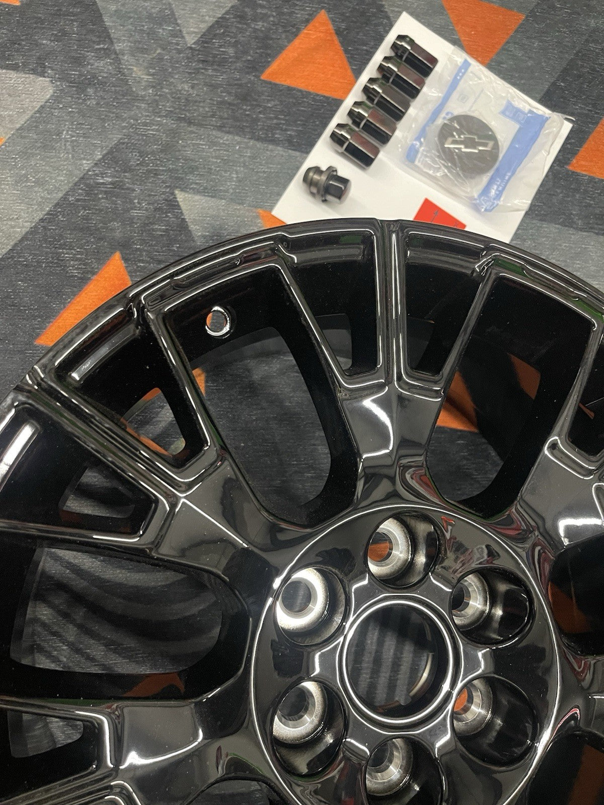 Chevy Terverse GM 18" Wheels & Caps New Take Offs 18x8 Gloss Black
