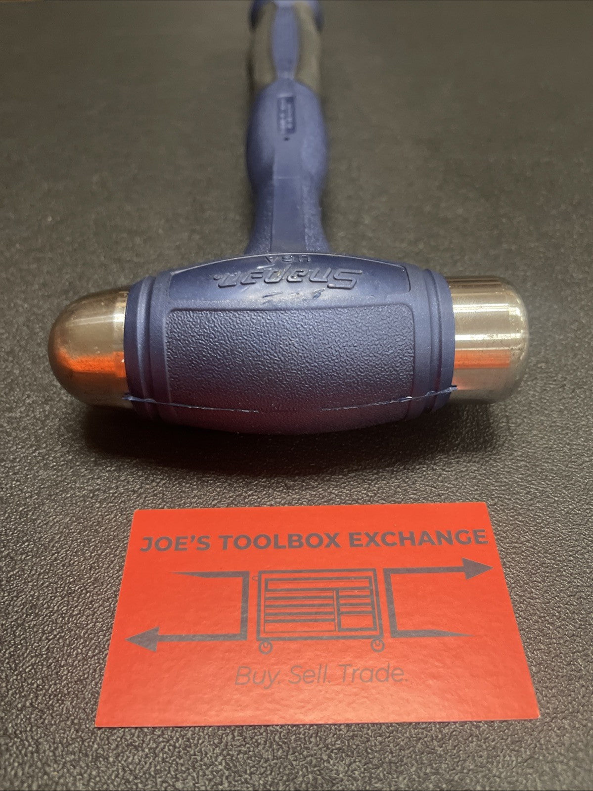 Snap-on Tools USA 24oz/680g POWER BLUE Soft Grip Dead Blow Hammer HBBD24MB