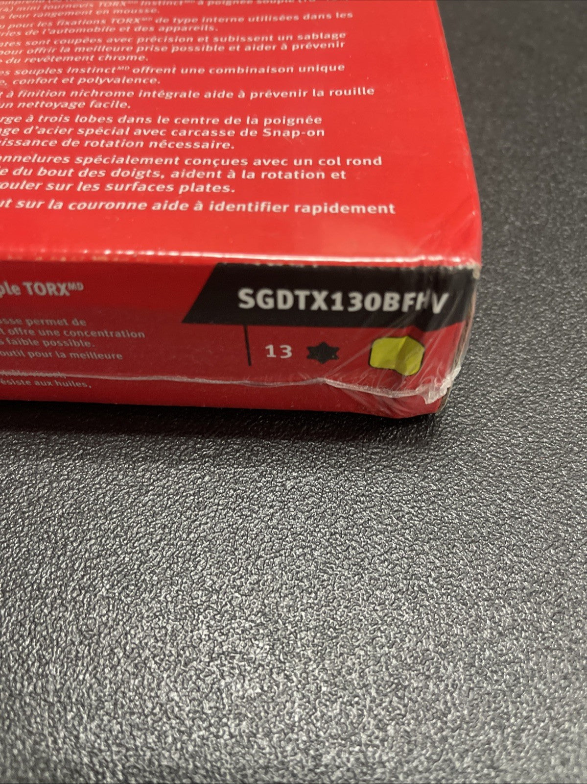 Snap-on NEW USA 13pc Hi-Viz Soft Grip TORX Screwdriver Foam Set SGDTX130BFHV