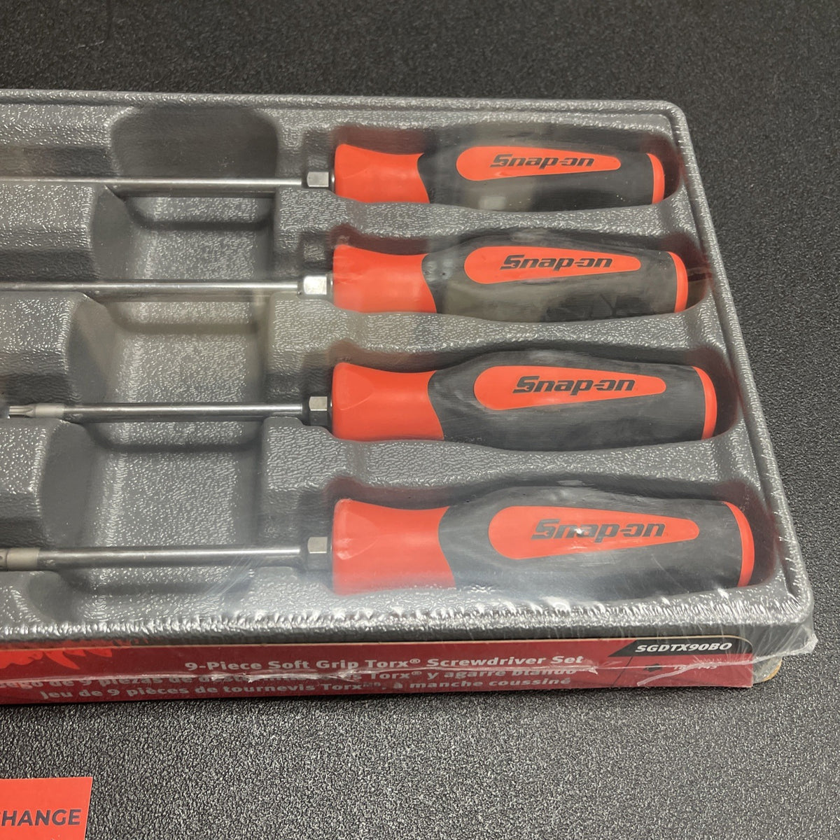 Snap-on Tools NEW 9pc ORANGE Soft Grip T8 - T45 TORX Screwdriver Set SGDTX90BO