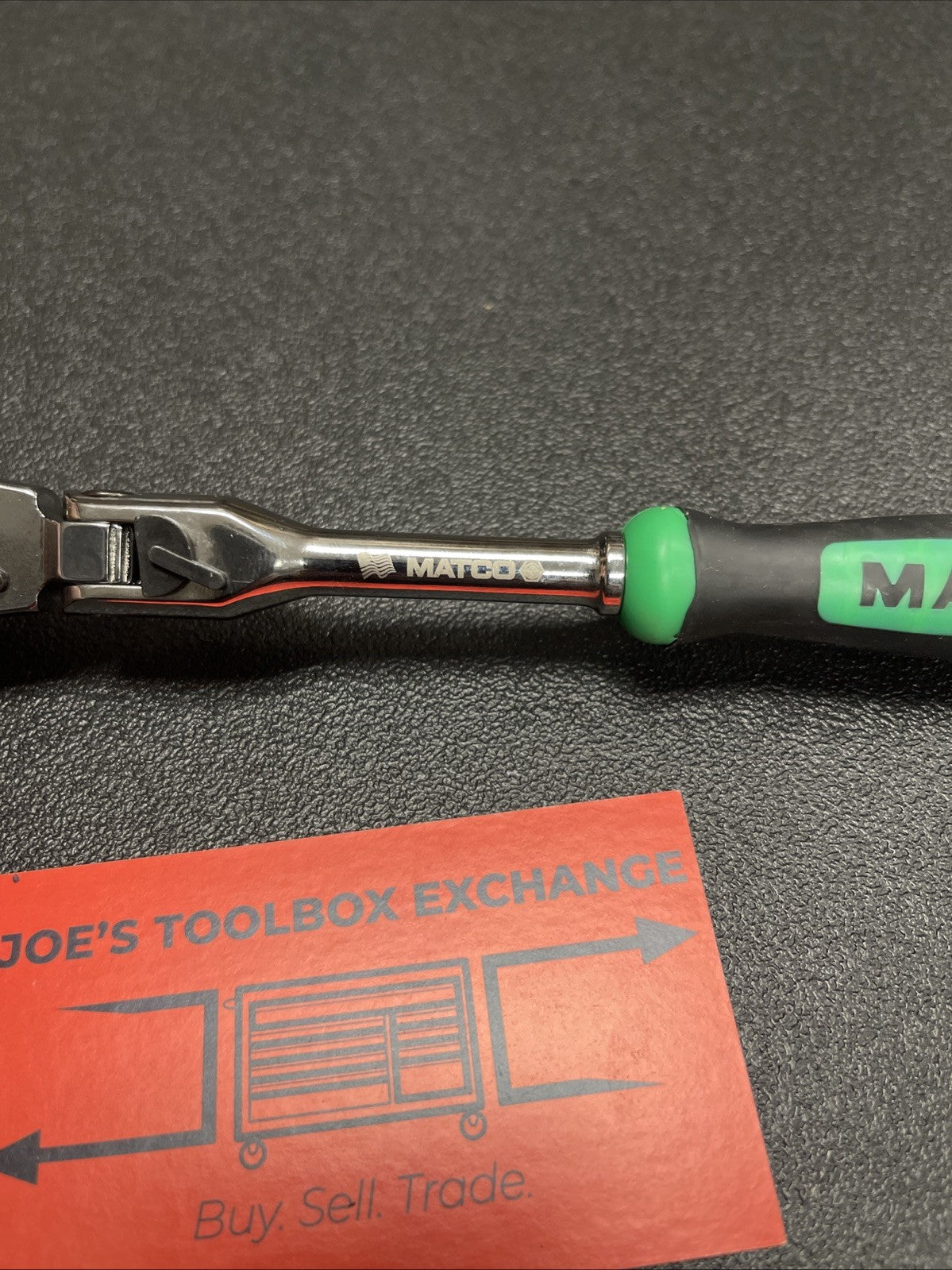 NEW! Matco Tools AFR68LFG 1/4” Locking Flex Head Ratchet 7-3/4” Green
