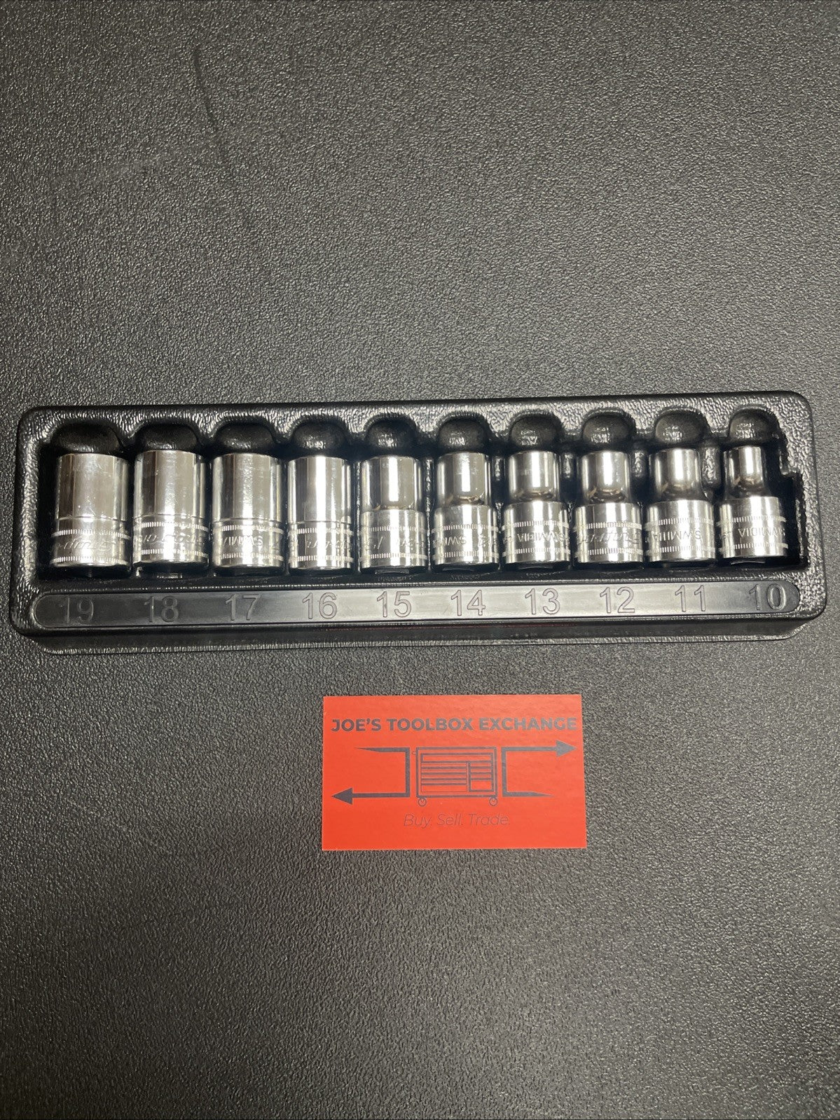 Snap-On NEW 310SWMYA 10-Pc 1/2" Dr 12-Pt Metric Flank Drive Shallow Socket Set