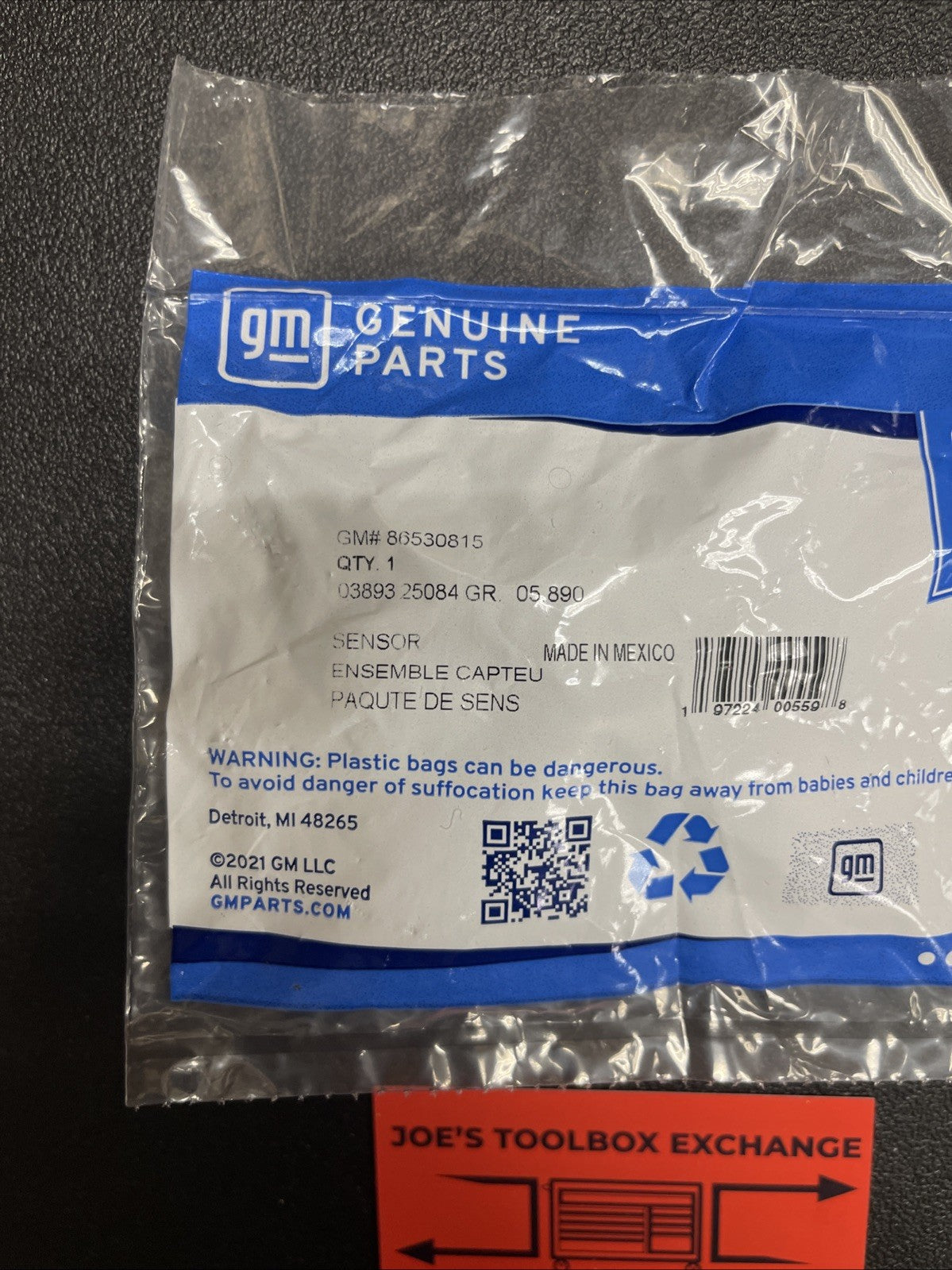 Genuine GM TPMS Tire Pressure Sensor 13556202 /OEM # 86530815