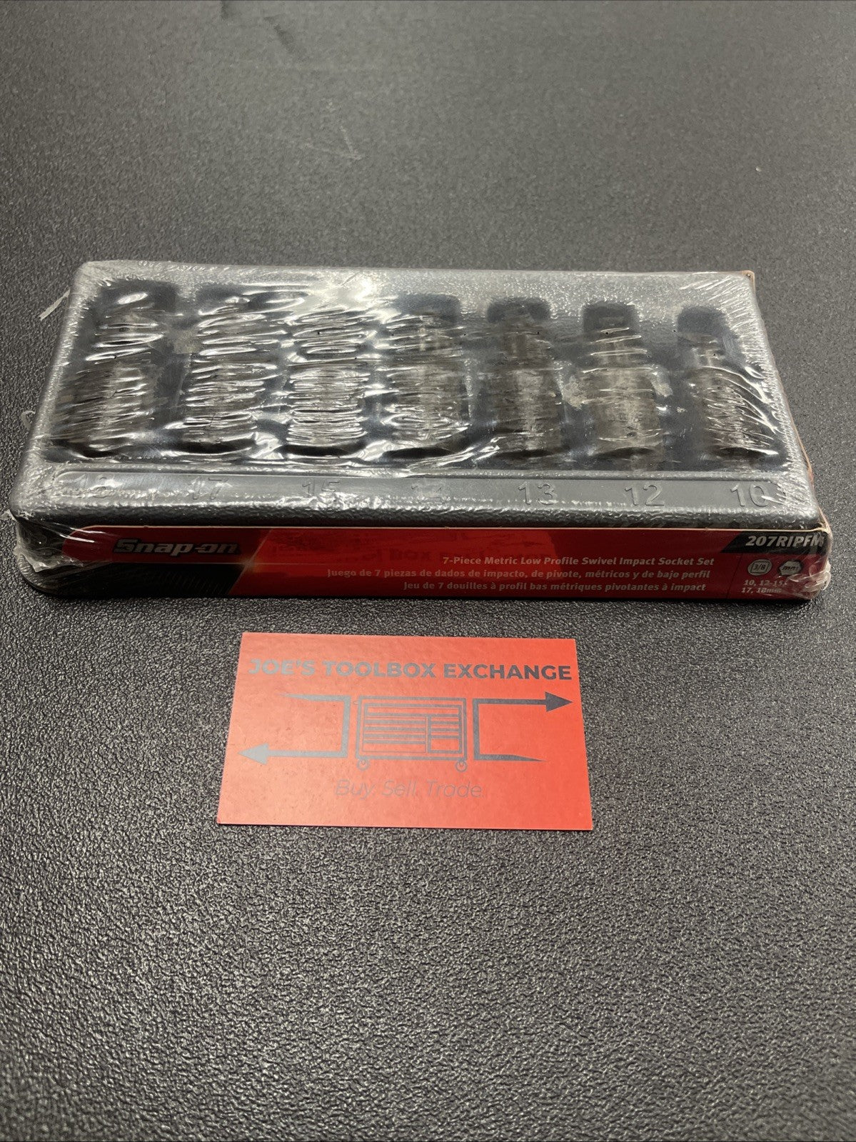 Snap-on 207ripfm 3/8 dr 6 point metric swivel low profile impact 10,12-15,17,18
