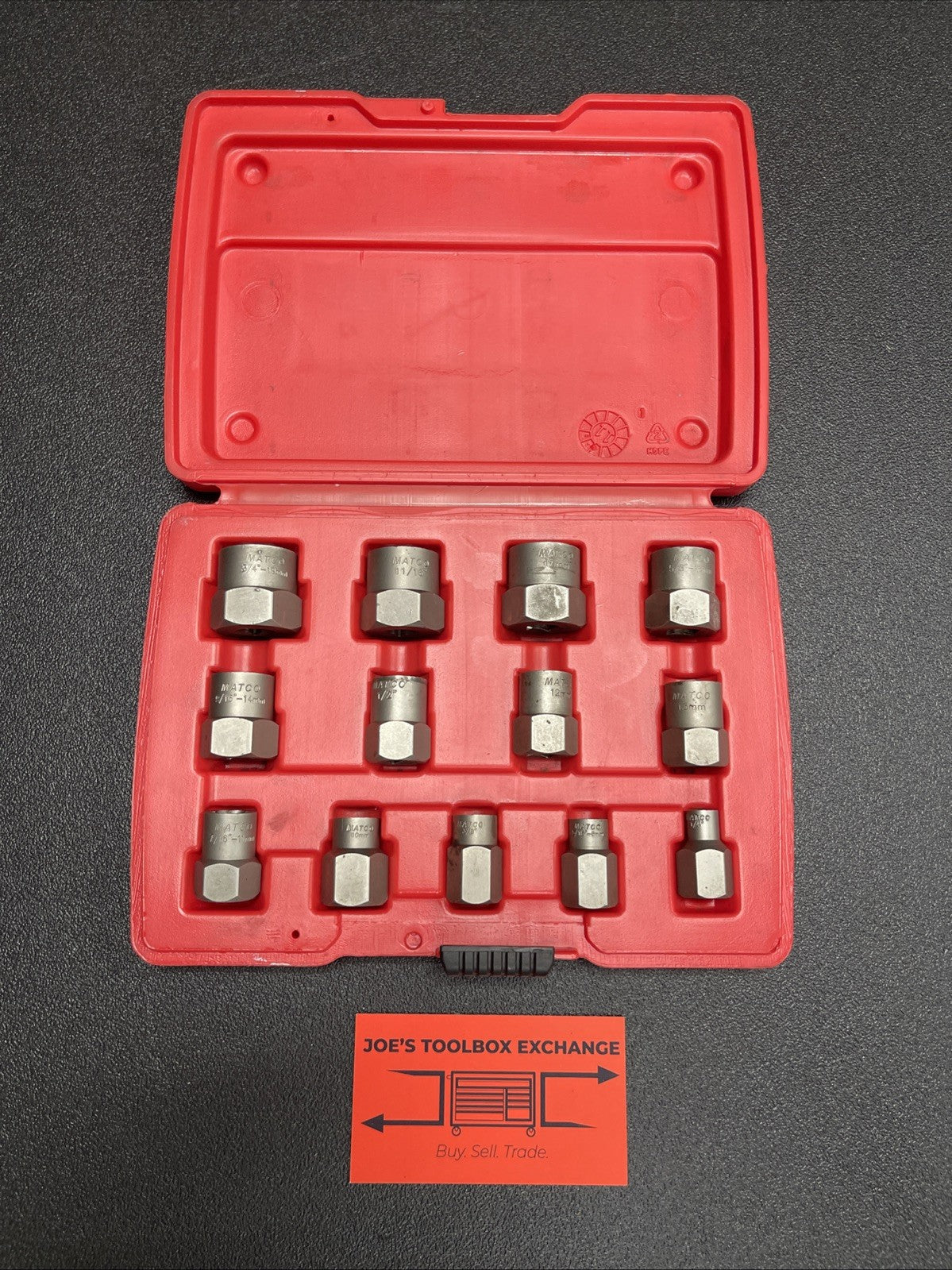 Matco MBX13 13 Piece Bolt Extractor 3/8" Drive 1/4"-3/4", 8mm-19mm