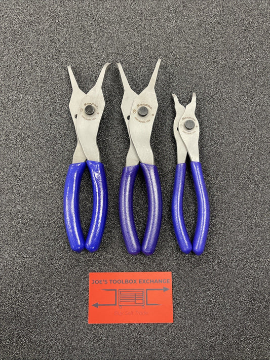 Snap-on USA NEW DARK PURPLE 3pc Snap Ring Plier Set SRPC9090A SRPC7045 SRPC7045