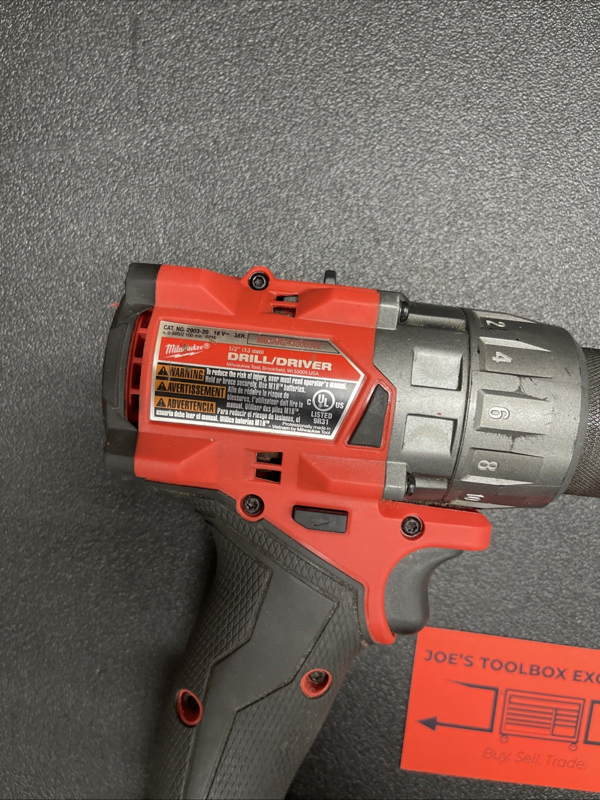 Milwaukee 2903-20 M18 FUEL 18V Brushless Cordless 1/2" Drill/Driver W/Battery