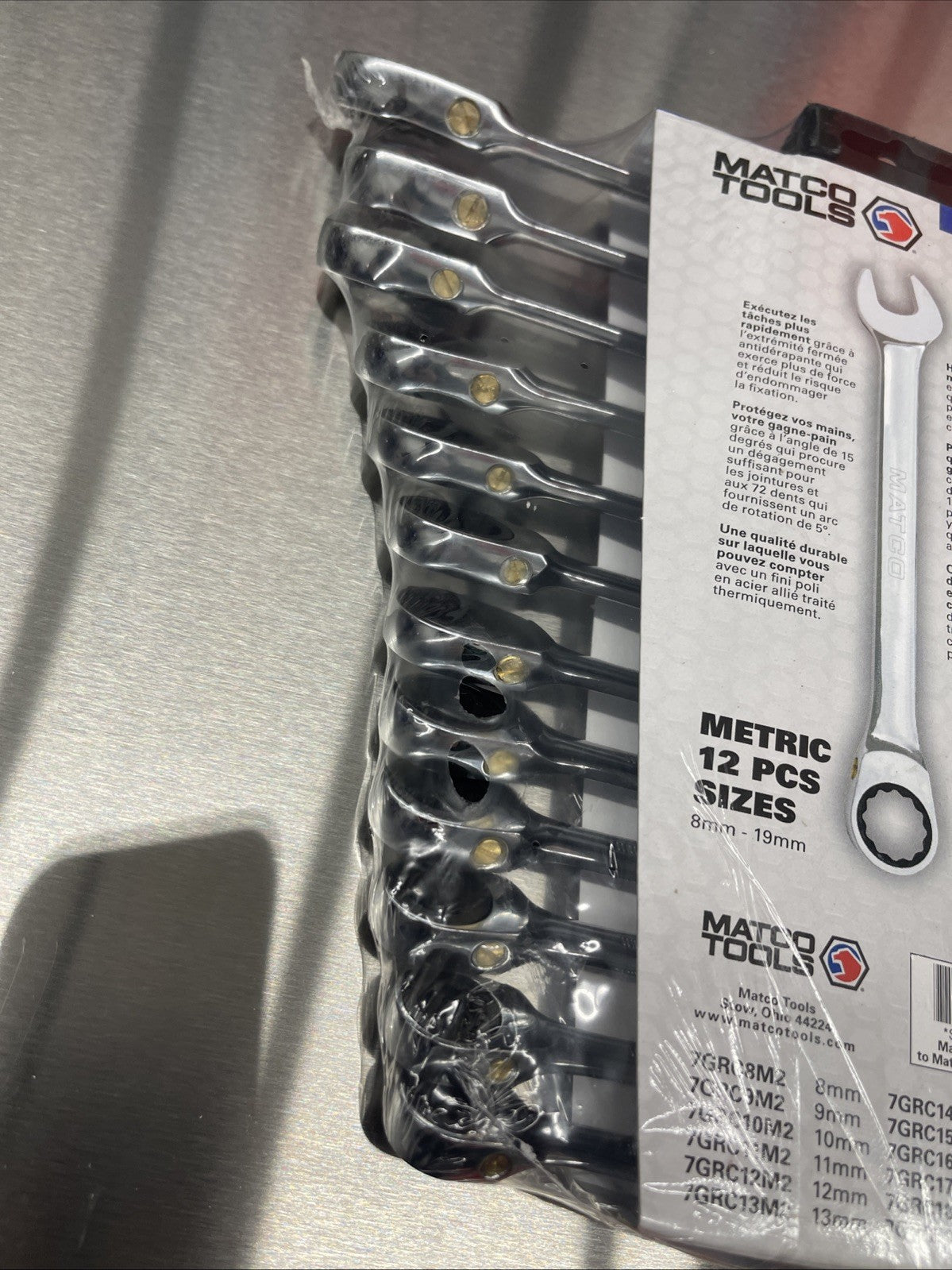 Matco Tools 12 Metric 72 Tooth Combo Ratcheting Wrench Set S7GRCM12 NEW Sealed