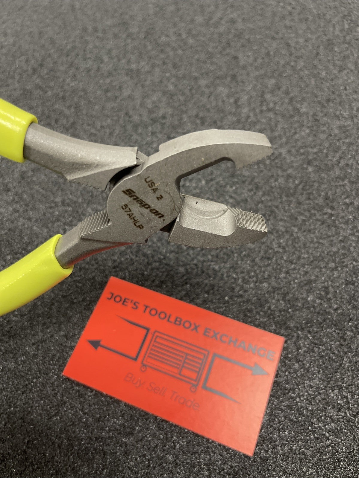 Snap-on Tools USA NOS 7" HIGH VIS YELLOW Lineman's Pliers 57AHLP