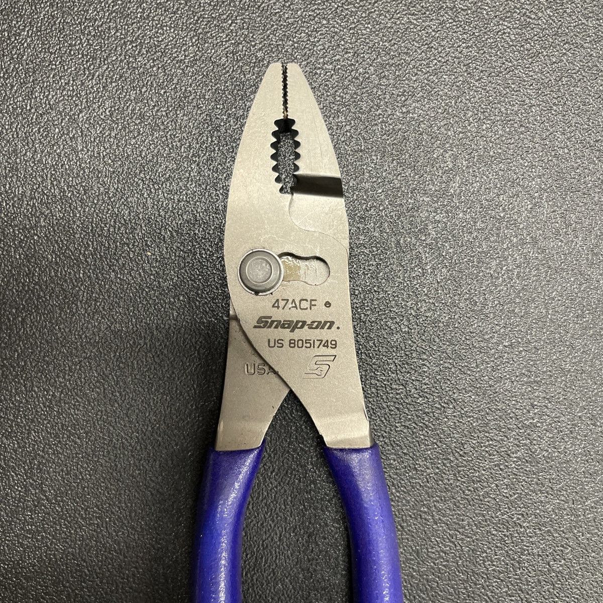Snap-on Tool USA RARE DARK PURPLE 8" Combination Slip-Joint Pliers 47ACF 47ACFDP