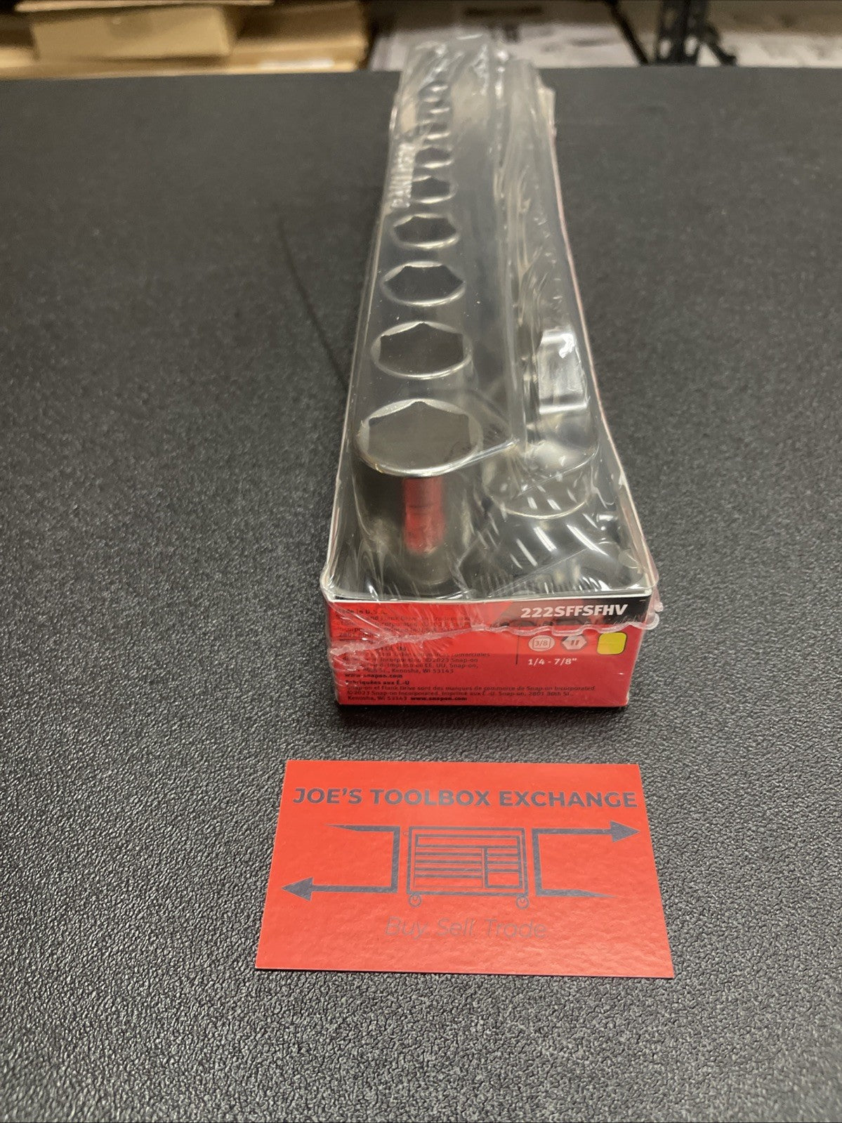 Snap-on Tool 222SFFSFHV 22pc 3/8"dr 1/4-7/8" Shallow/Deep Socket Foam Set Hi-Viz