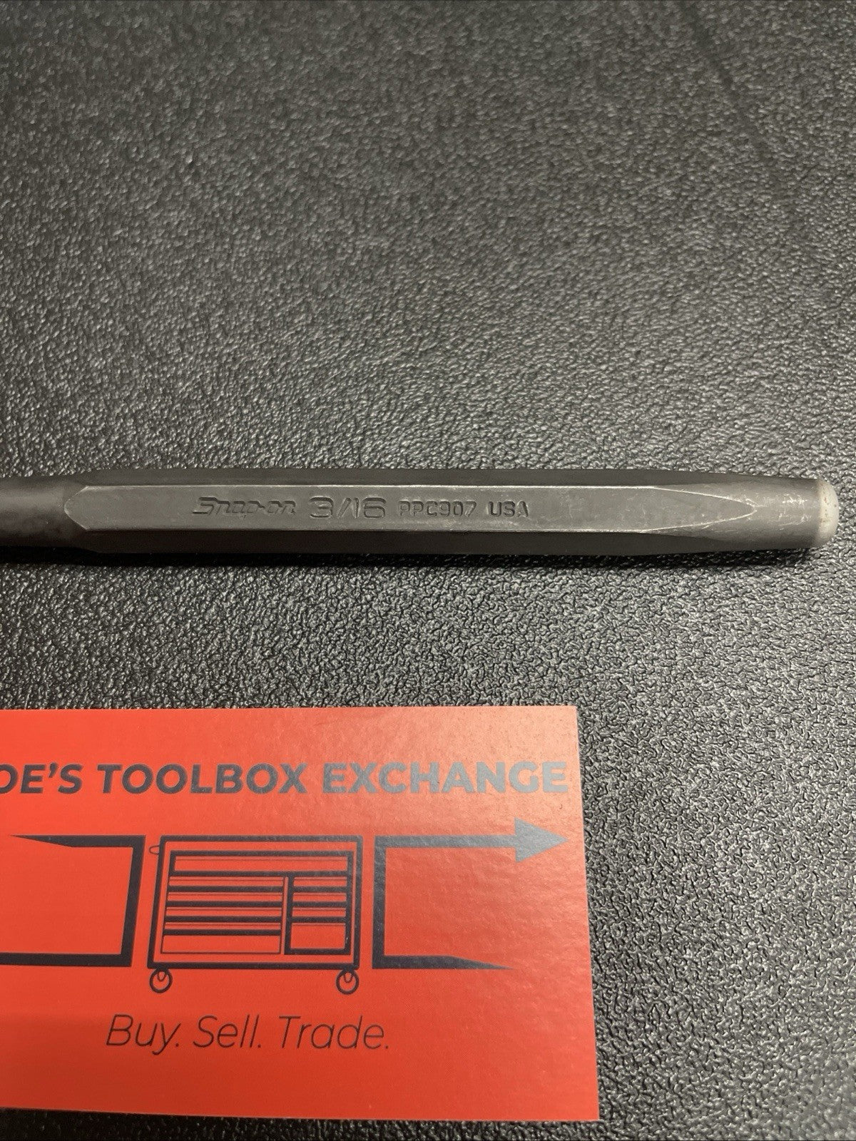 Snap-on Tools USA NEW 9” Length 3/16” Tip SAE Long Taper Steel Punch PPC907