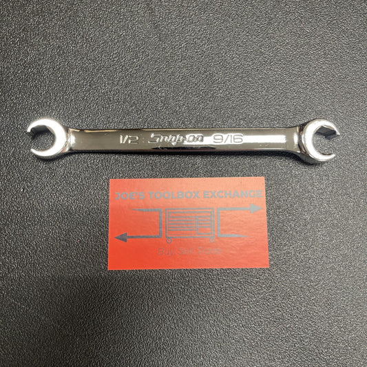 Snap-On Tools SAE NEW 1/2" 9/16" SAE Double Flare Nut 6pt Line Wrench RXFS1618B