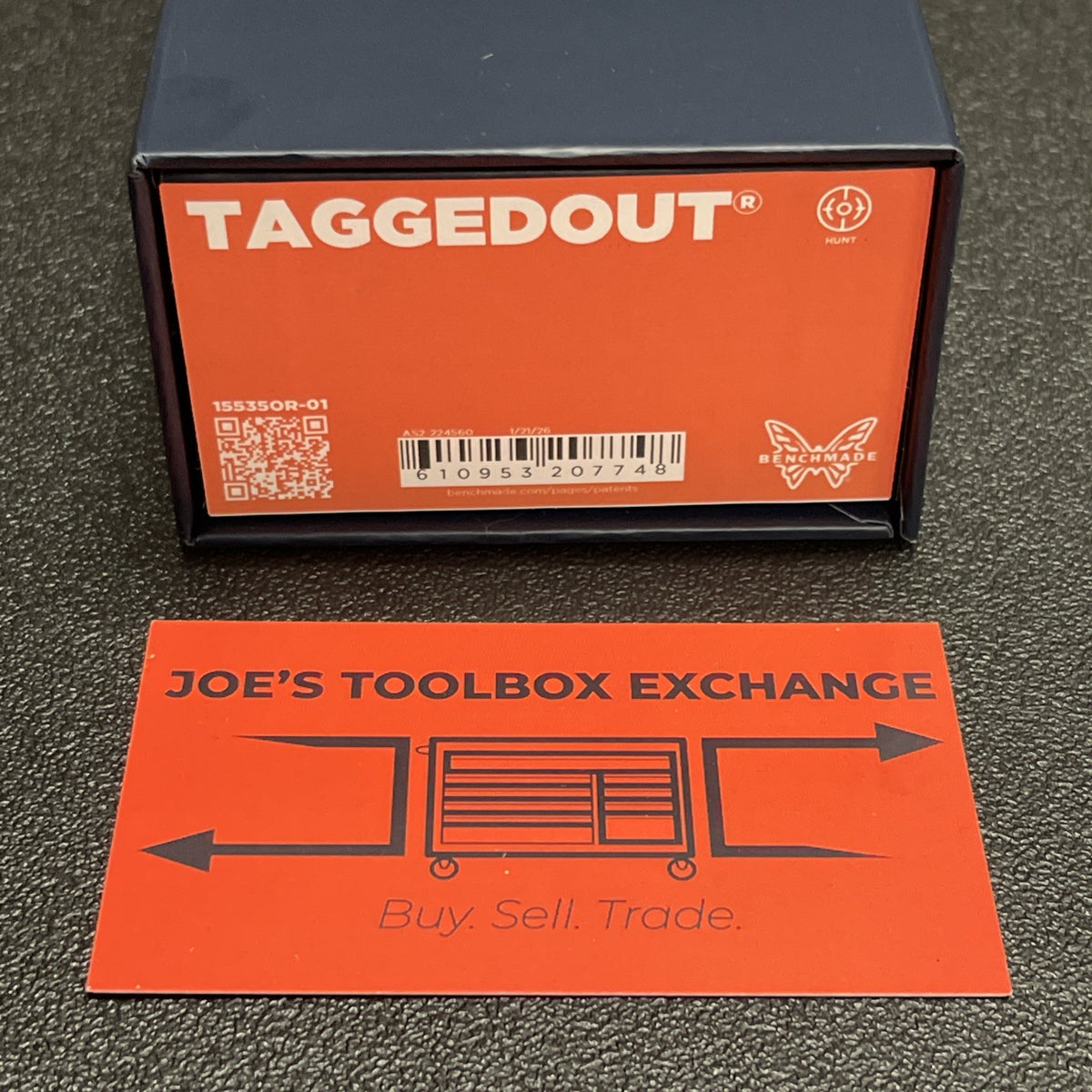 Benchmade Taggedout 15535OR-01 Carbon Fiber Magnacut Orange **NEW**