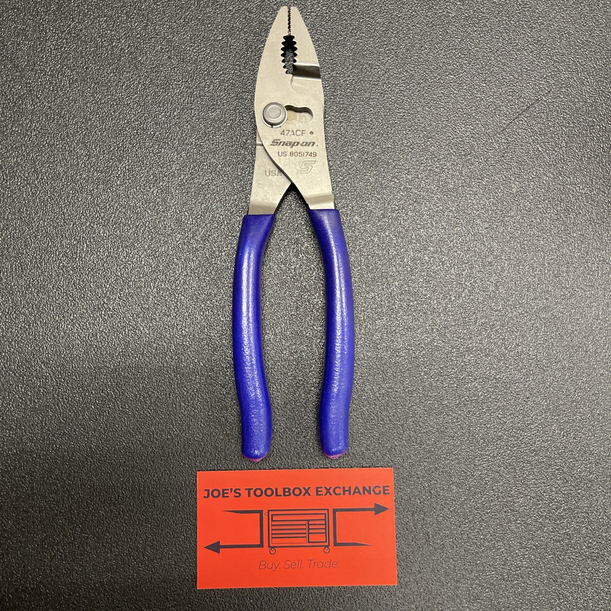 Snap-on Tool USA RARE DARK PURPLE 8" Combination Slip-Joint Pliers 47ACF 47ACFDP