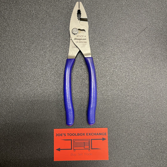 Snap-on Tool USA RARE DARK PURPLE 8" Combination Slip-Joint Pliers 47ACF 47ACFDP
