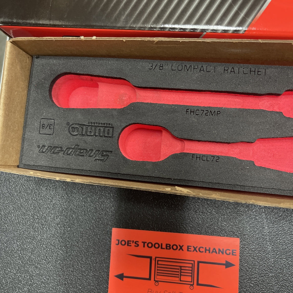 Snap-on Tools RED FOAM ORGANIZER for 6pc 3/8" Drive Compact Soft Grip Ratchets