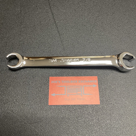 Snap-On Tools USA NEW 3/4" 7/8" SAE Double Flare Nut 6pt Line Wrench RXFS2428B