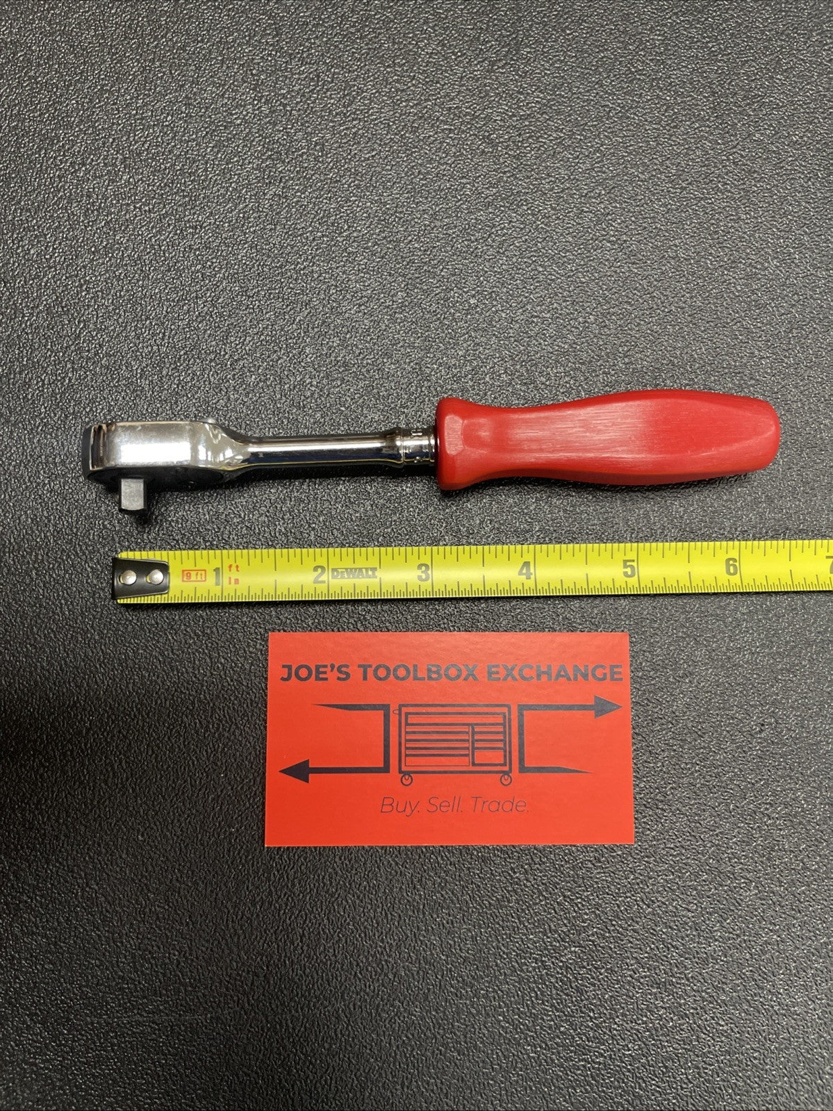 Snap-on Tools USA NEW RED 1/4" Drive Hard Grip Long Fixed Ratchet THLD72R THLD72
