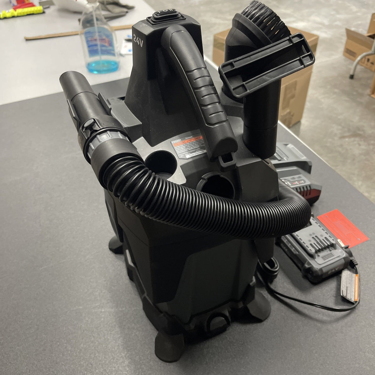 FLEX FX5221-Z 24V Brushless 1.6 Gallon Wet/Dry Tool Only Vacuum Cleaner, Grey