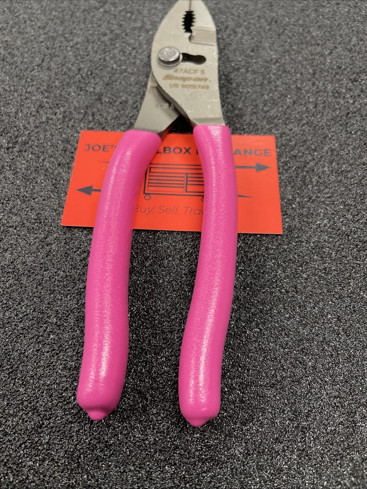Snap-on Tools NEW ELECTRIC PINK 8" Talon Soft Grip Combo Slip-Joint Pliers 47ACF