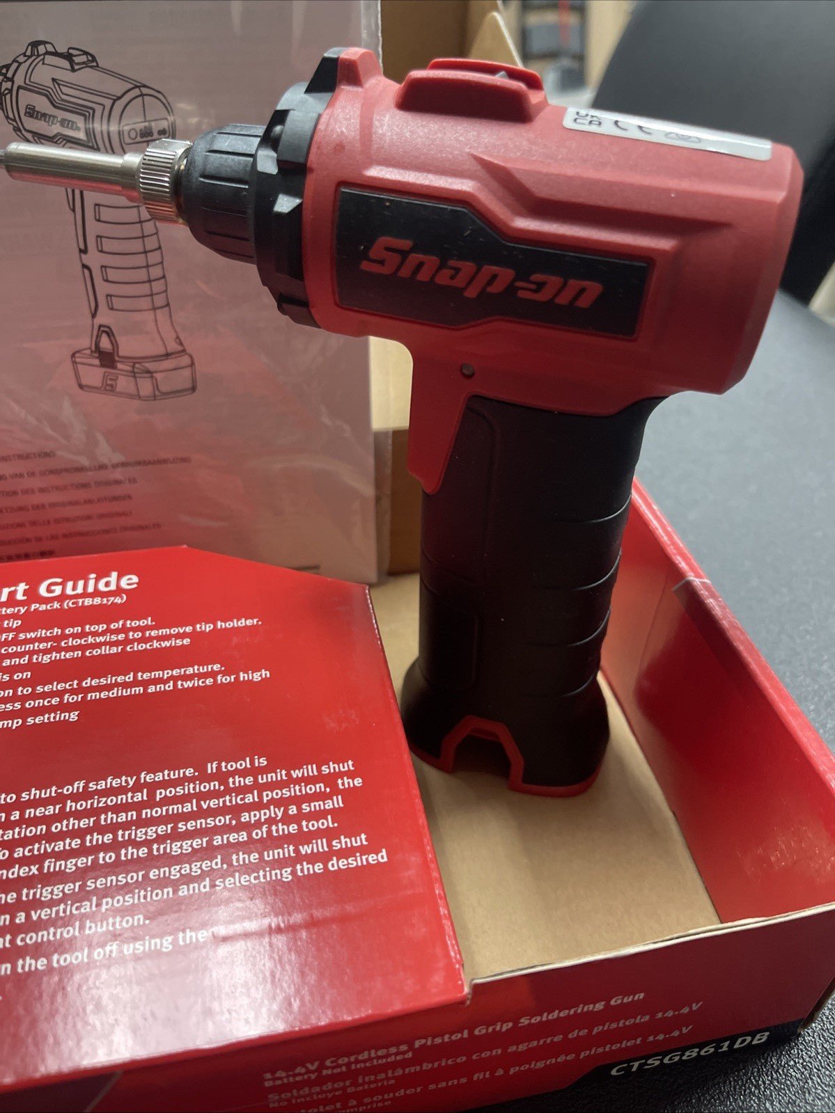 SNAP ON TOOLS CTSG861DB  14.4V Micro Lithium Cordless Soldering Gun Bare Tool