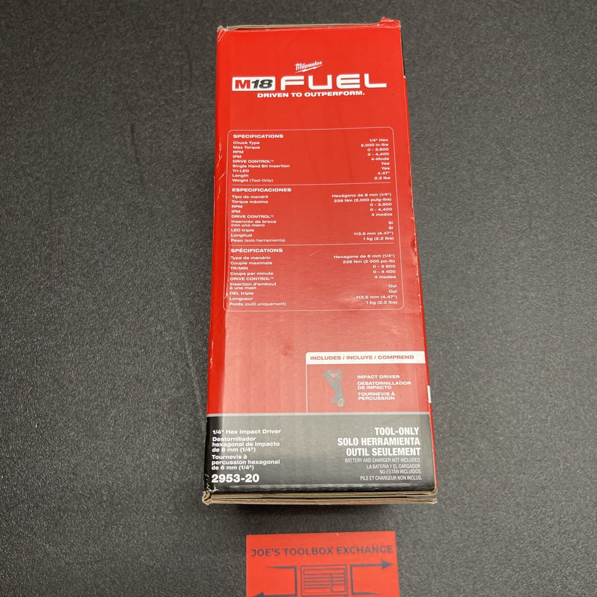 Milwaukee 2953-20 FUEL 18V Li-Ion Brushless Cordless 1/4" Hex Impact Driver 4GEN