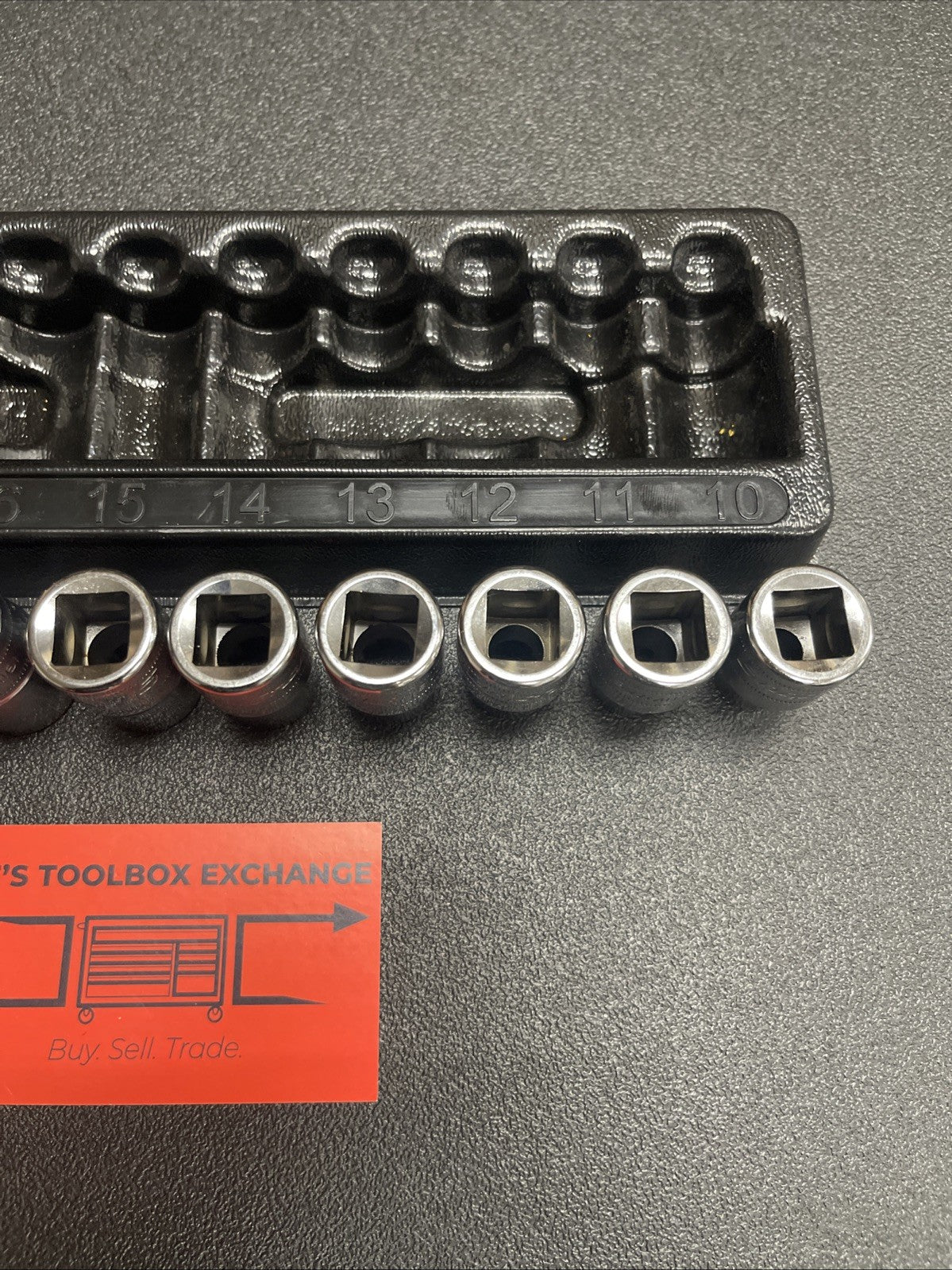 Snap-On NEW 310SWMYA 10-Pc 1/2" Dr 12-Pt Metric Flank Drive Shallow Socket Set