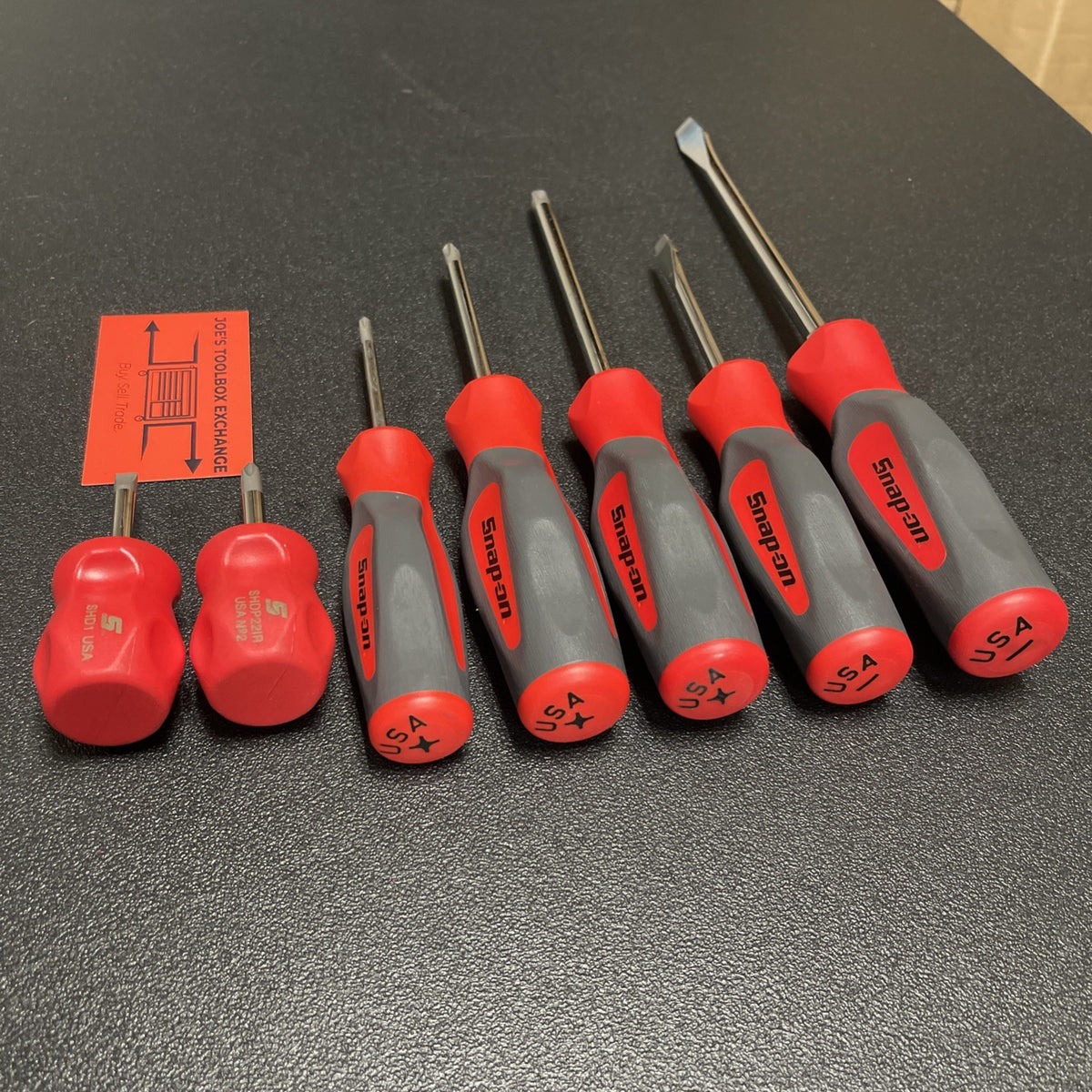 Snap-on Tools USA NEW 7pc RED HARD Handle Combination Screwdriver