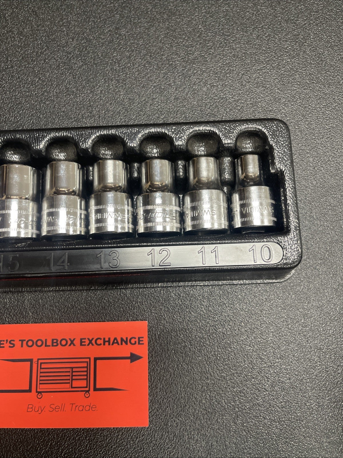 Snap-On NEW 310SWMYA 10-Pc 1/2" Dr 12-Pt Metric Flank Drive Shallow Socket Set